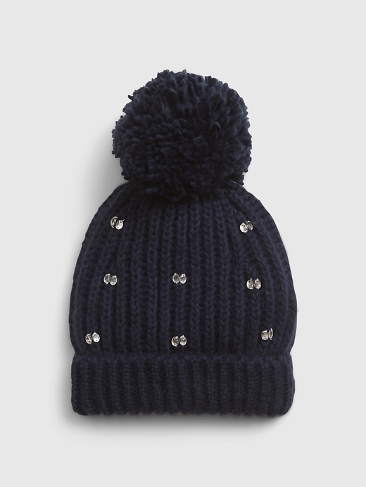 1 of 8 showing, with the color dark night of product Kids Jewel Beanie