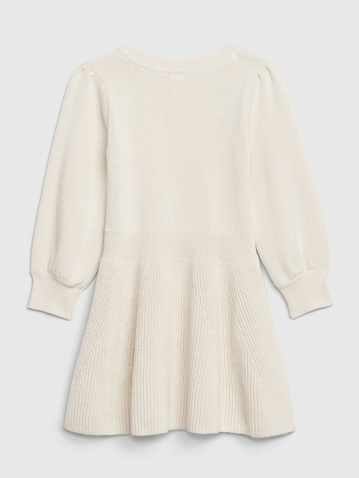 Image number 2 showing, Kids Cable Knit Flounce Dress