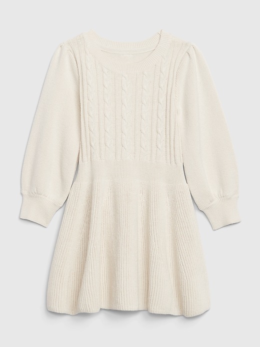 View large product image 1 of 3. Kids Cable Knit Flounce Dress