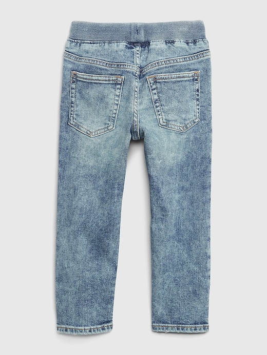 Image number 2 showing, Toddler Pull-On Distressed Slim Jeans with Stretch