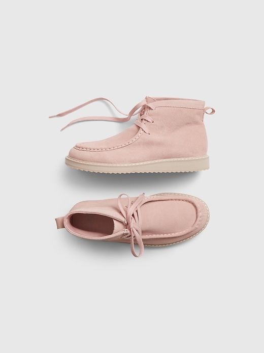 View large product image 1 of 1. Kids Pink Moc-Toe Boot