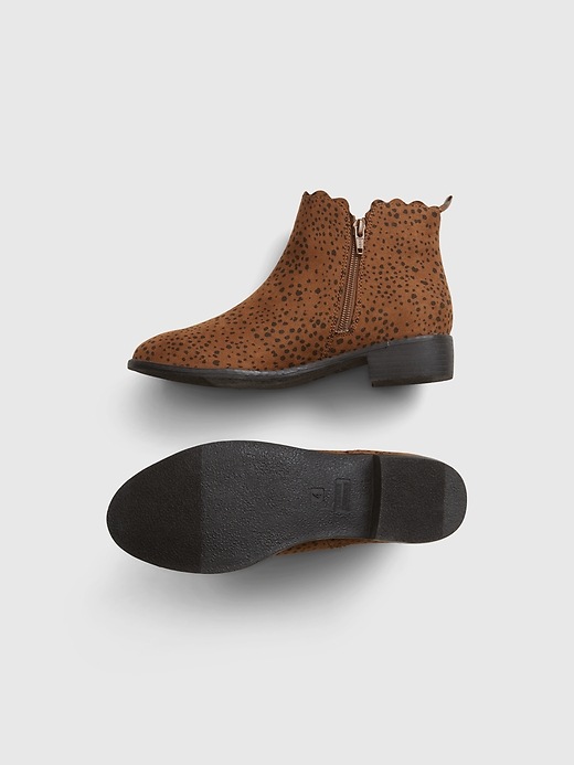 Image number 2 showing, Kids Leopard Print Ankle Boots