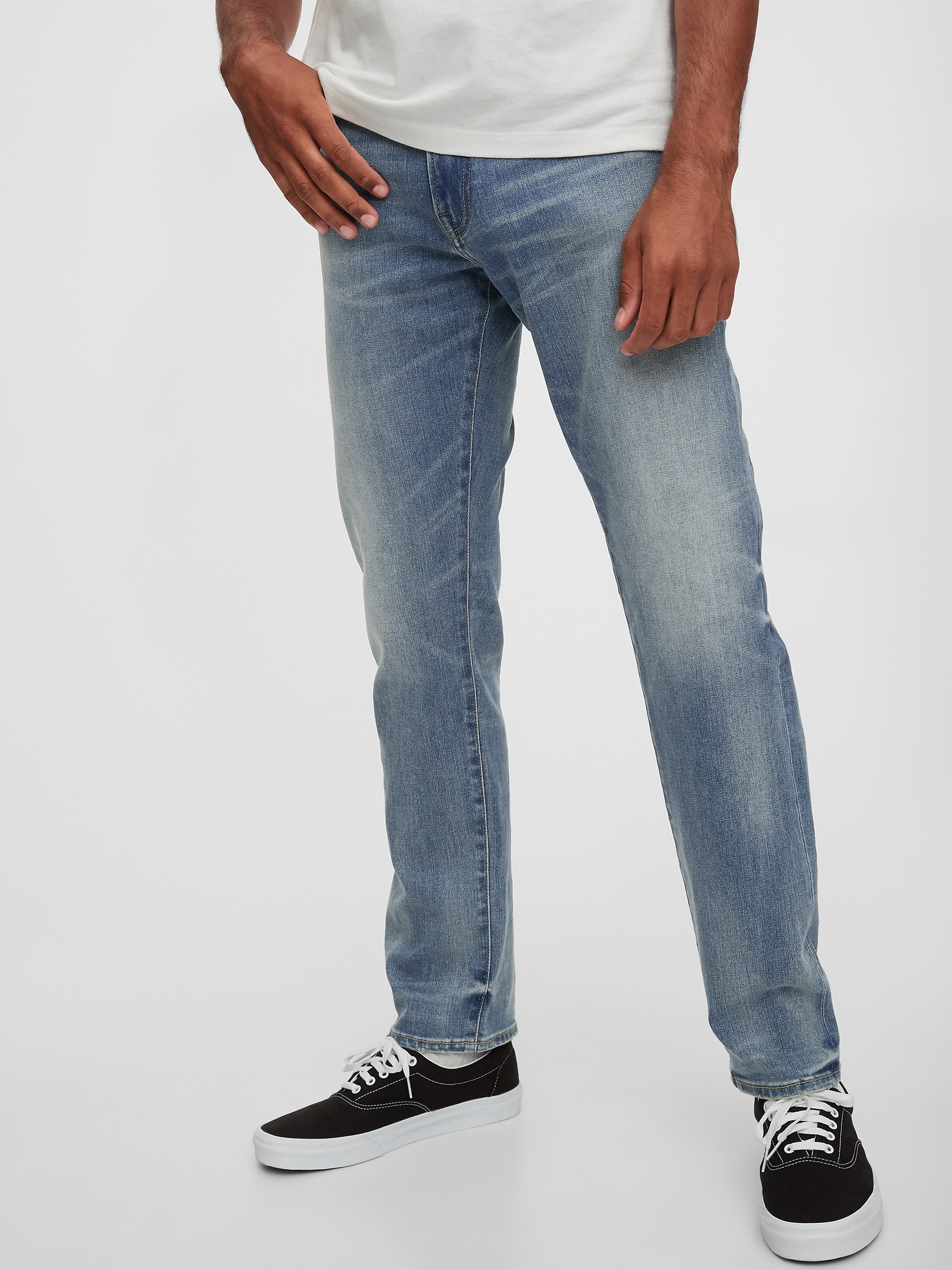 athletic tapered jeans