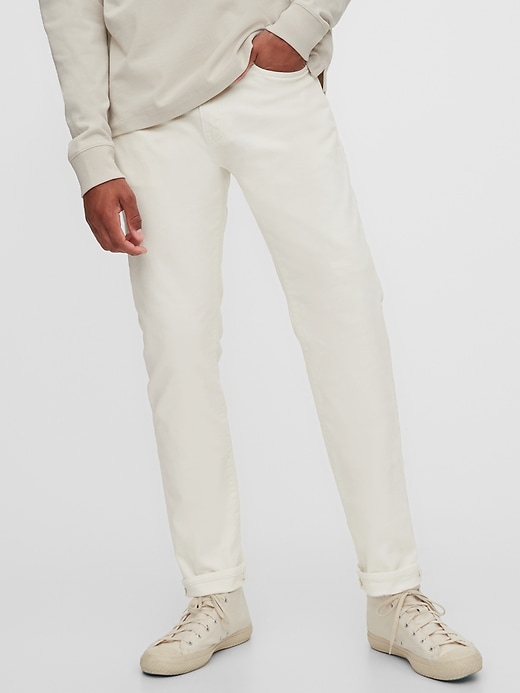 1 of 8 showing, with the color white of product Slim Jeans with GapFlex