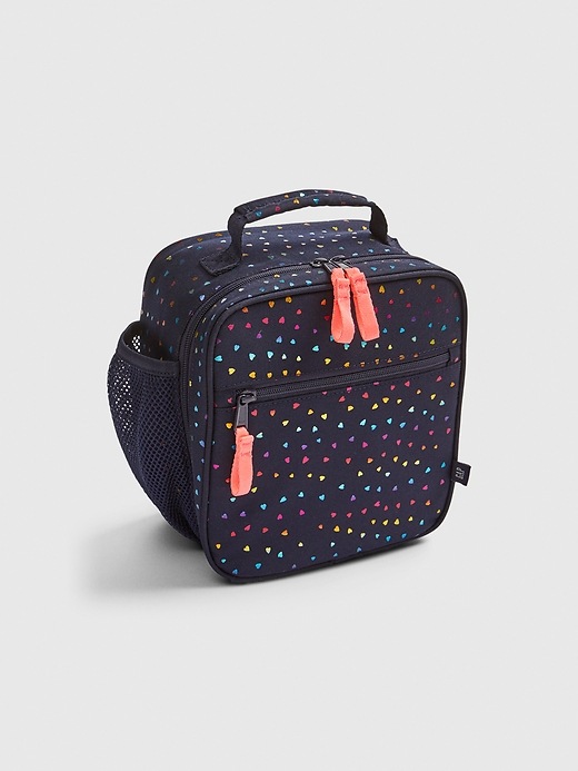 1 of 8 showing, with the color dark night of product Kids Heart Print Lunchbox