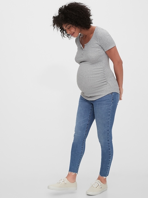 Maternity Inset Panel Favorite Jeggings Gap