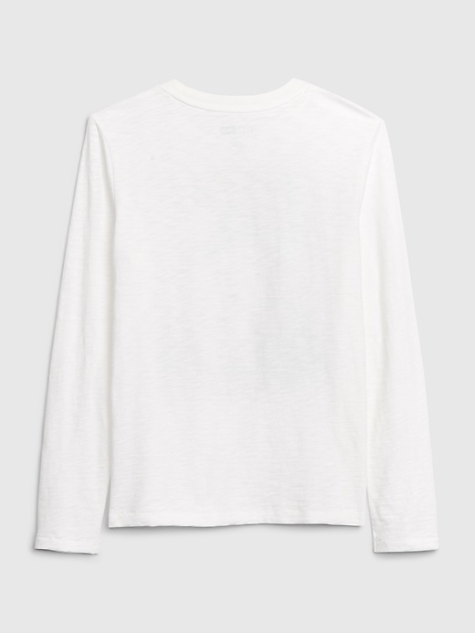 2 of 8 showing, with the color new off white of product GapKids &#124 Star Wars™ Interactive Graphic T-Shirt