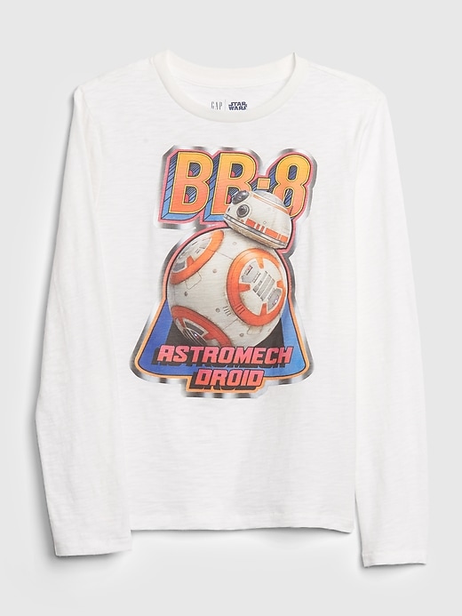 1 of 8 showing, with the color new off white of product GapKids &#124 Star Wars™ Interactive Graphic T-Shirt