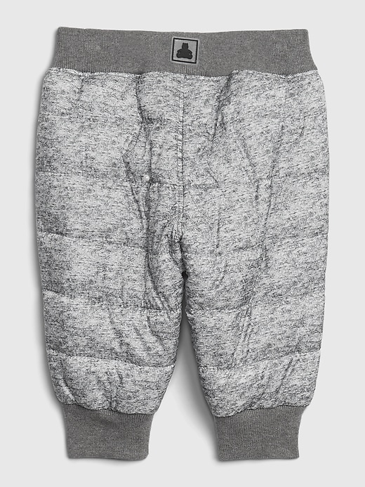 2 of 8 showing, with the color flint gray of product Baby Quilted Puffer Pants