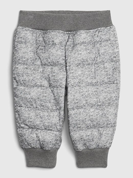 1 of 8 showing, with the color flint gray of product Baby Quilted Puffer Pants