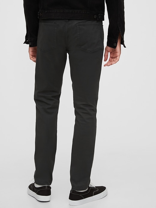 2 of 8 showing, with the color forbidden forest green of product Soft Wear Skinny Jeans with GapFlex