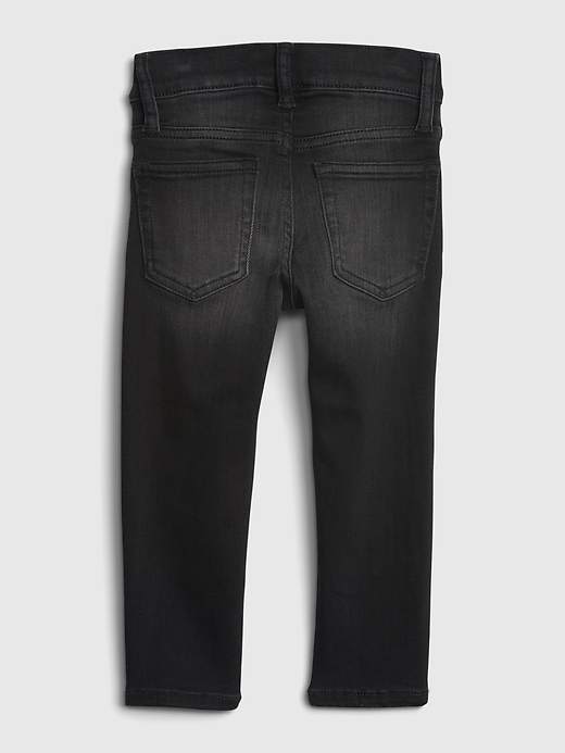 2 of 8 showing, with the color black wash of product Toddler Skinny Jeans with Washwell™
