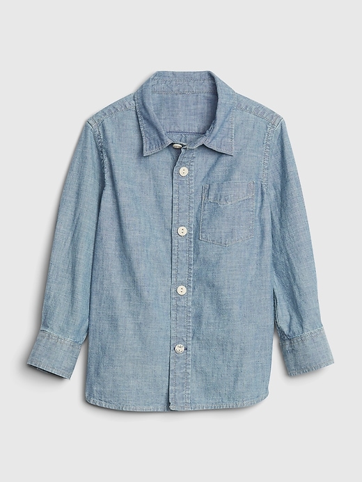 View large product image 1 of 3. Toddler Chambray Shirt