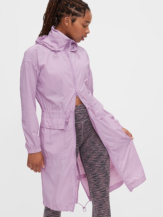 1 of 8 showing, with the color purple orchid of product GapFit Upcycled Parka