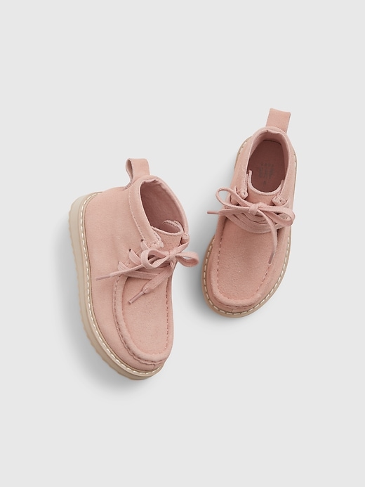 View large product image 1 of 1. Toddler Pink Moc-Toe Boots