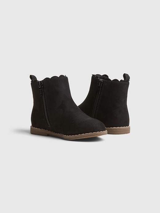 2 of 8 showing, with the color true black of product Toddler Slip-On Ankle Boots