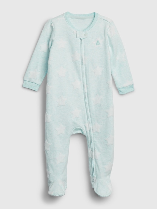 1 of 8 showing, with the color aqua of product Baby First Favorite One-Piece