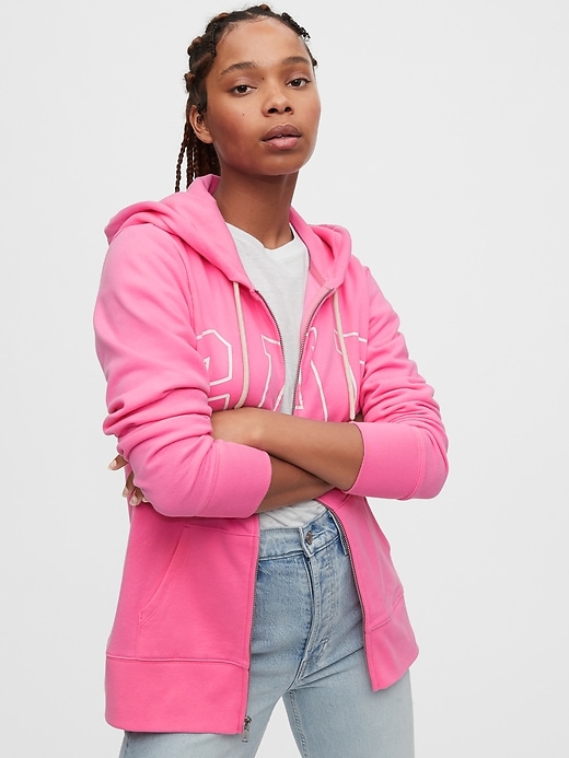 1 of 8 showing, with the color love letter pink of product Gap Logo Easy Hoodie
