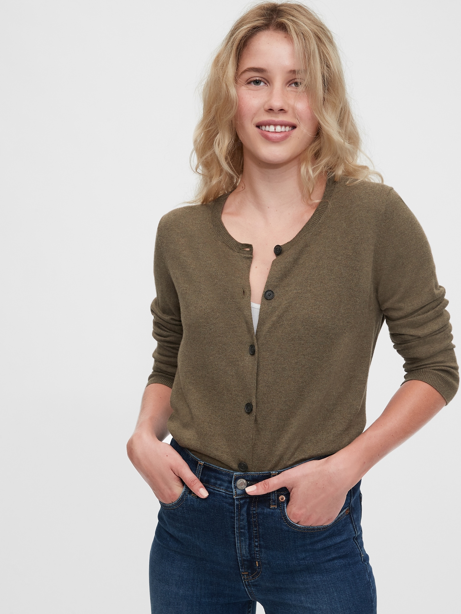 womens button front cardigan