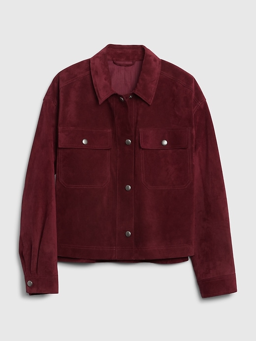 Image number 6 showing, Cropped Suede Utility Jacket