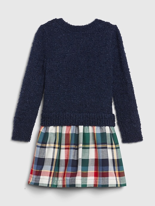 Image number 2 showing, Toddler Sweater Plaid Dress