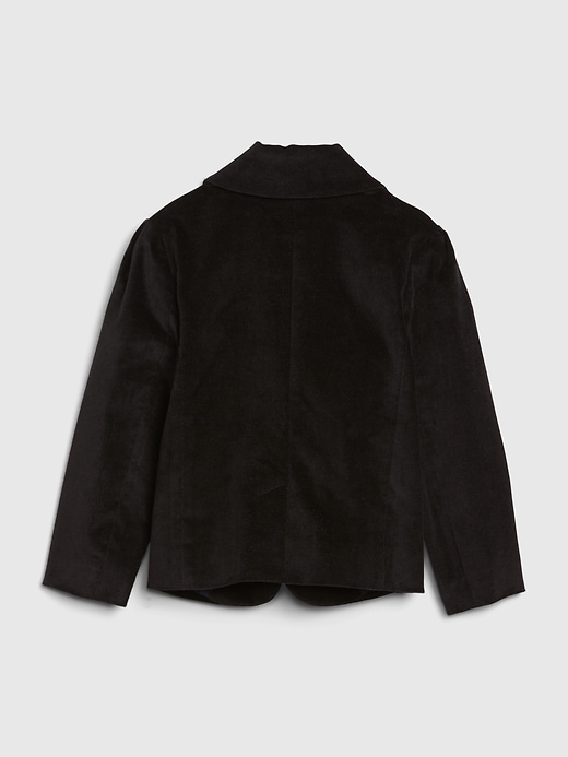 2 of 8 showing, with the color true black of product Toddler Twill Blazer