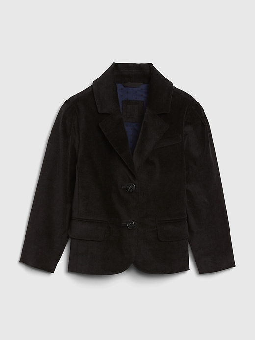 1 of 8 showing, with the color true black of product Toddler Twill Blazer