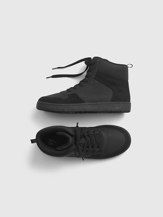 1 of 8 showing, with the color true black of product Kids High-Top Sneakers