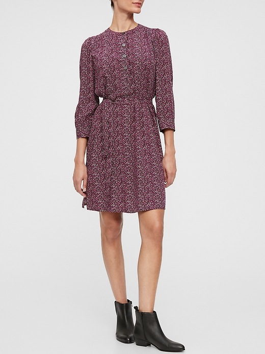 Gap Button-Front Print Dress