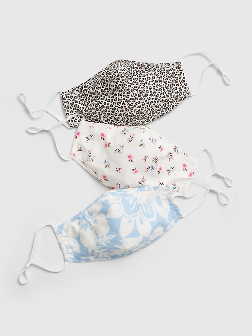 1 of 8 showing, with the color leopard of product Adult Contour Mask with Filter Pocket (3-Pack)