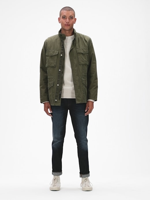 gap waxed military jacket