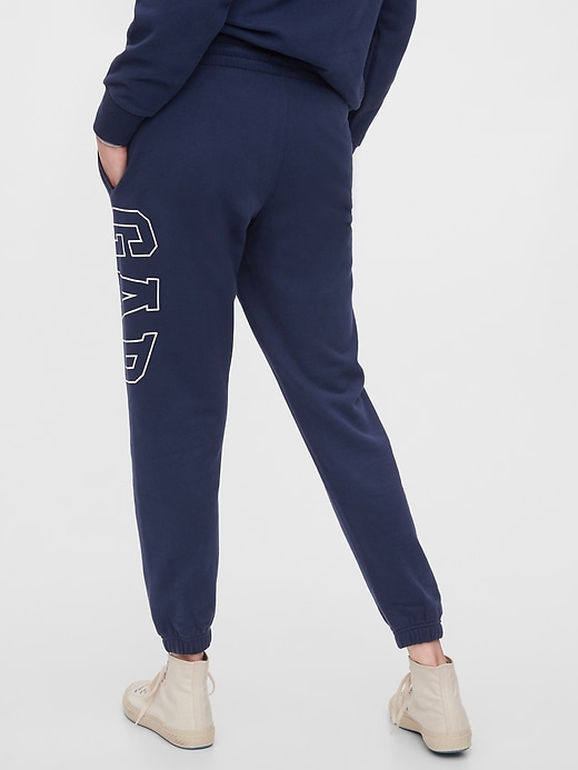 2 of 8 showing, with the color elysian blue of product Gap Logo Heavyweight Easy Joggers