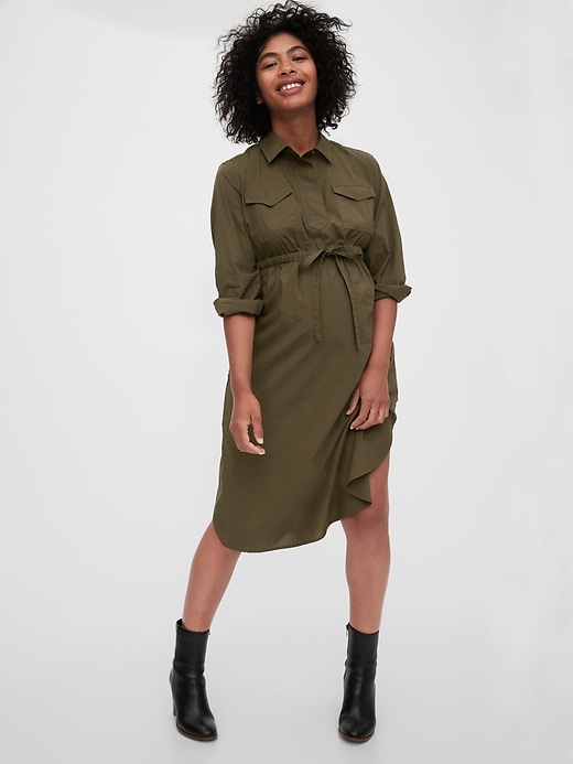 Image number 1 showing, Maternity Utility Shirtdress