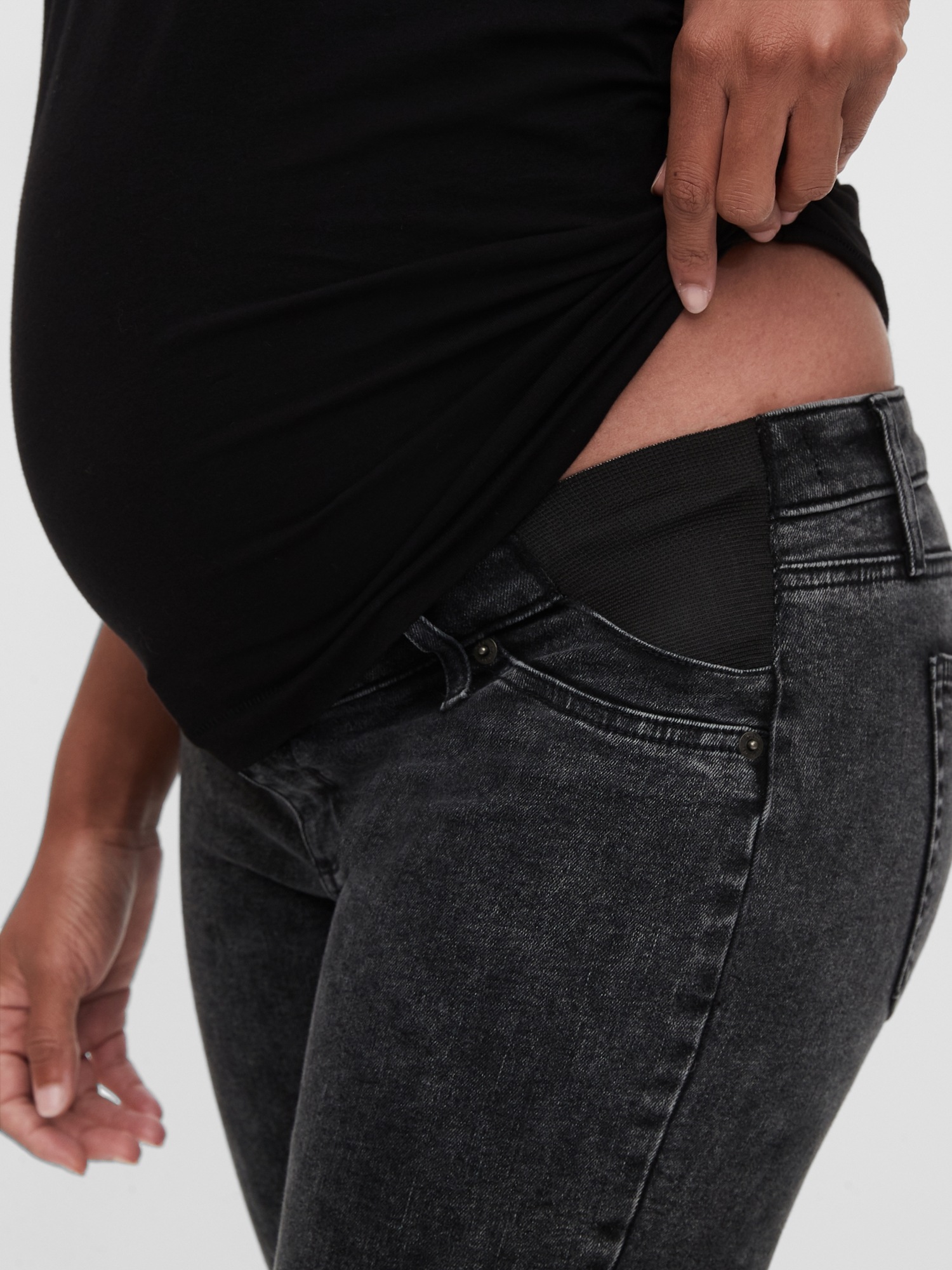 Maternity Inset Panel Skinny Jeans Gap