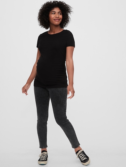 Maternity Inset Panel Skinny Jeans Gap