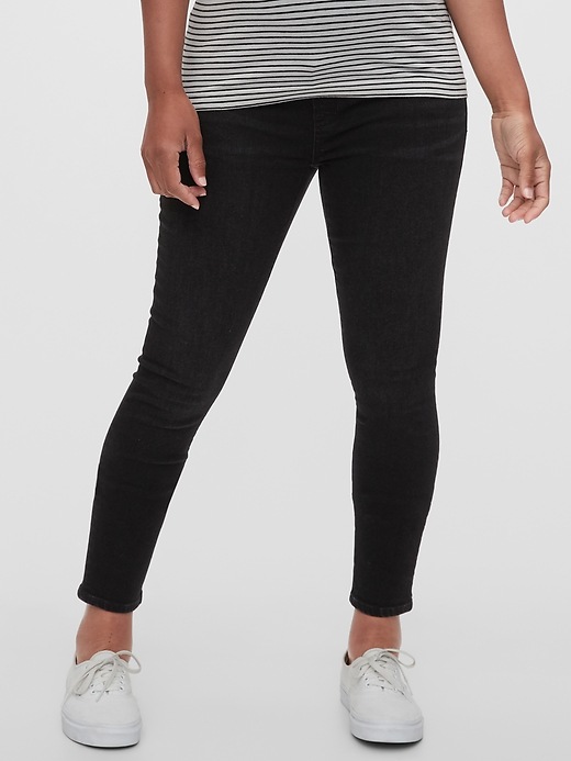 Image number 1 showing, Maternity True Waist Full Panel True Skinny Jeans