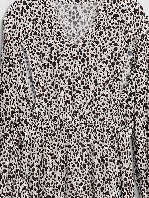 2 of 8 showing, with the color snow leopard of product Maternity Nursing Print Dress