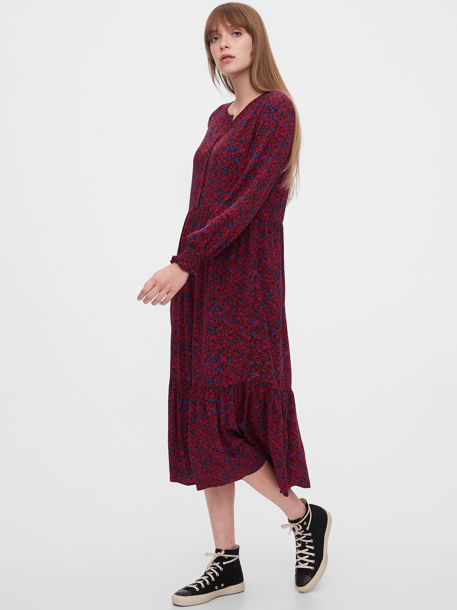 gap burgundy dress