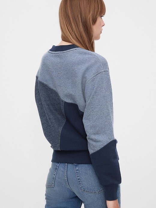 Image number 2 showing, Patchwork Pullover Sweatshirt