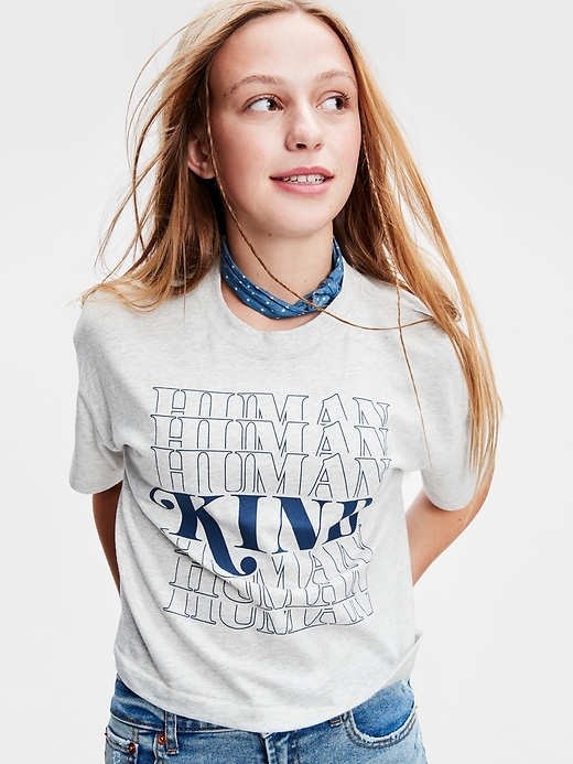 Image number 5 showing, Teen Boxy Graphic Cropped T-Shirt