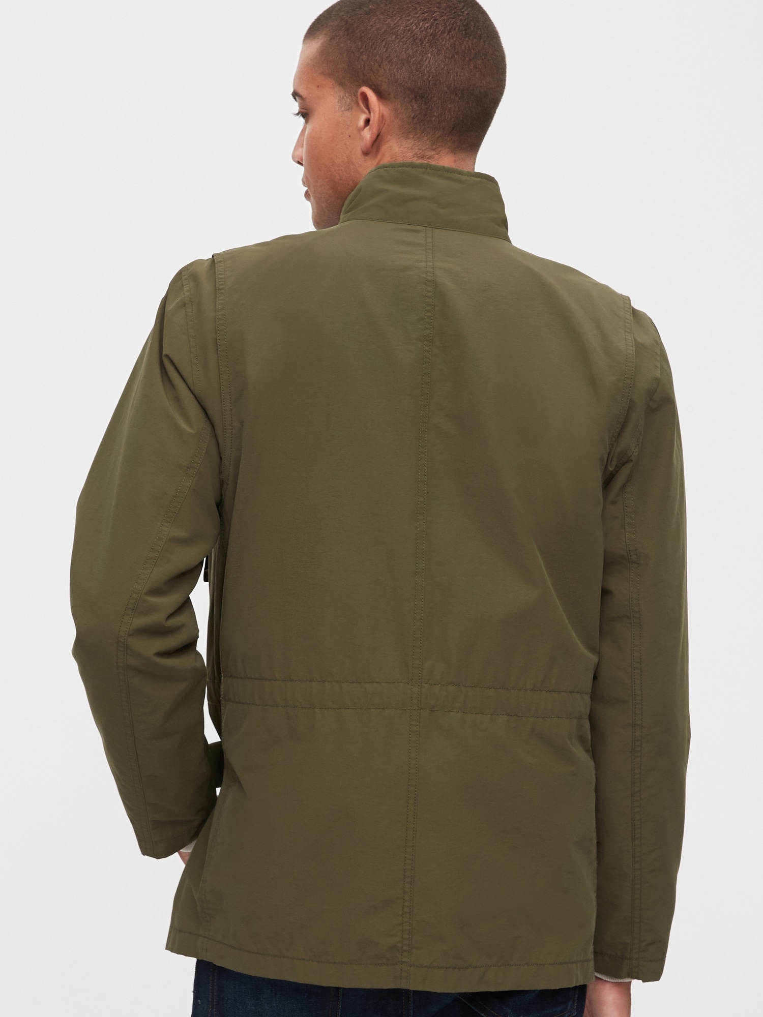 gap waxed military jacket