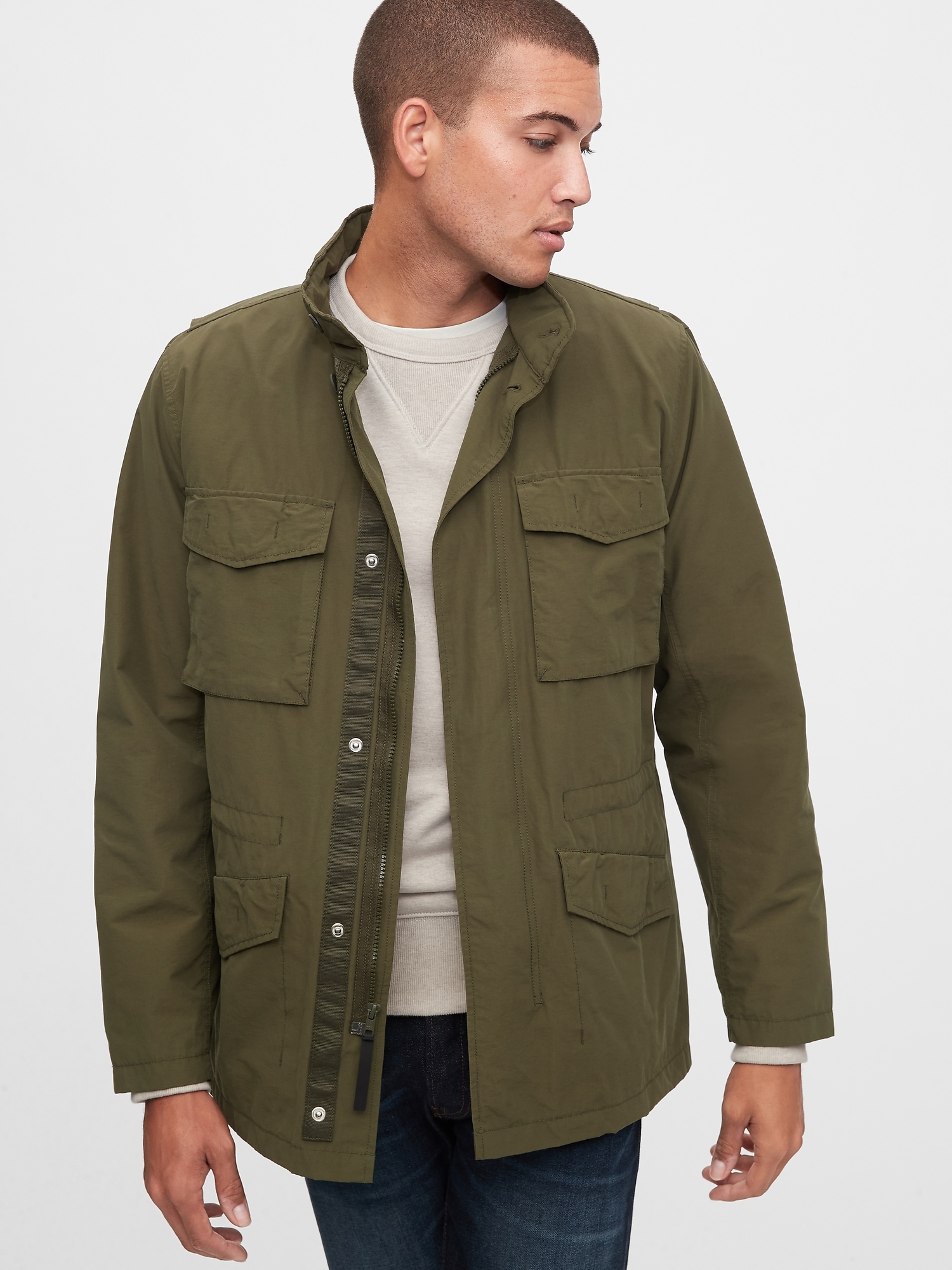 gap army green jacket