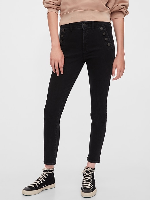 Image number 1 showing, High Rise True Skinny Jeans with Secret Smoothing Pockets