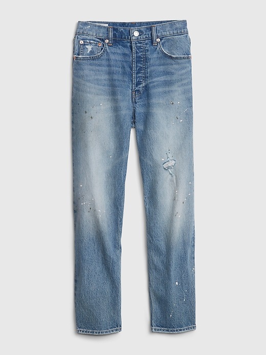 Image number 8 showing, High Rise Distressed Cheeky Straight Jeans