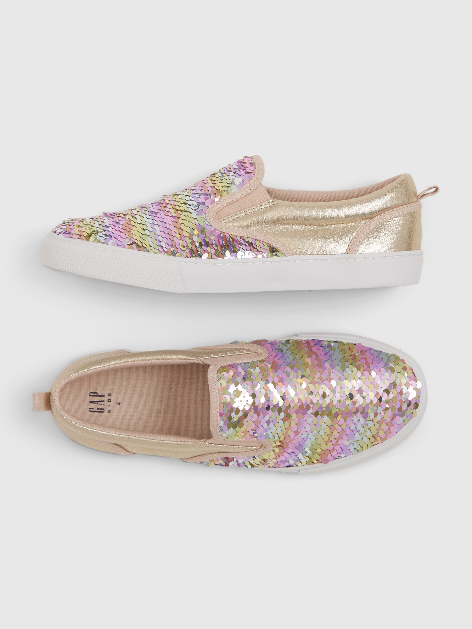 Kids Flippy Sequin Slip On Sneakers