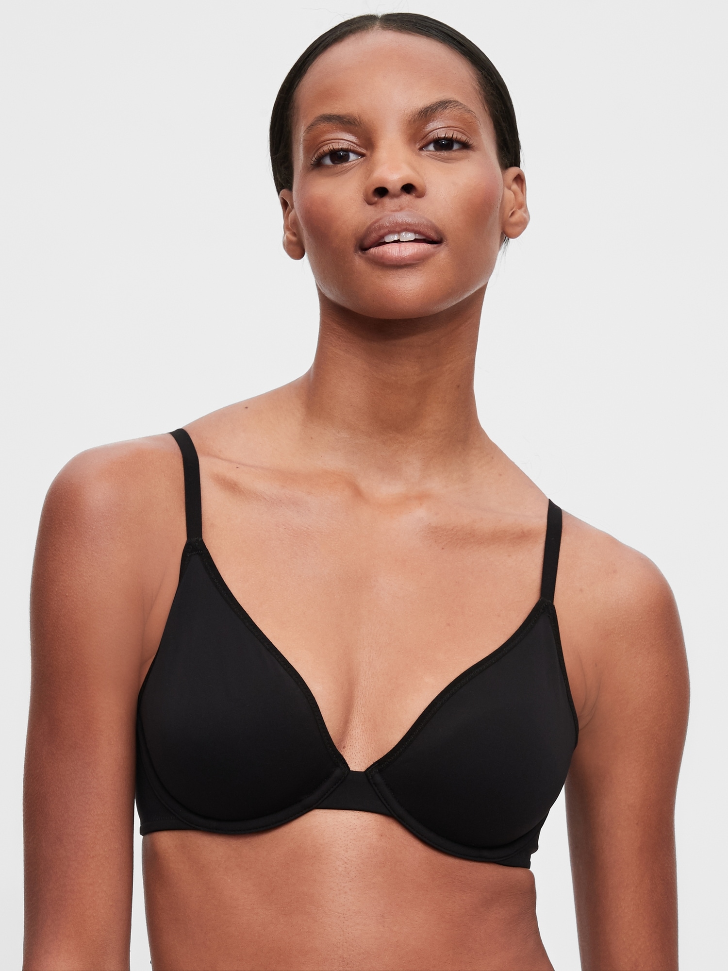 Bare Natural Double-Knit Plunge Bra