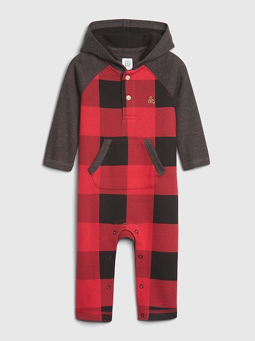 Image number 1 showing, Baby Hoodie Footless One-Piece