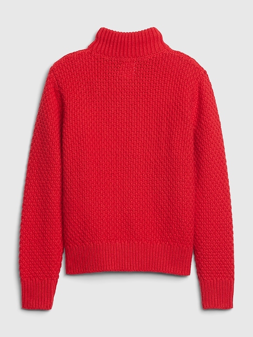 Image number 3 showing, Kids Cable Knit Mockneck Sweater