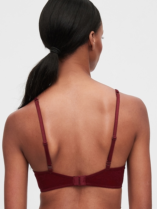 2 of 8 showing, with the color red delicious of product Bare Natural Plunge Lace Bra