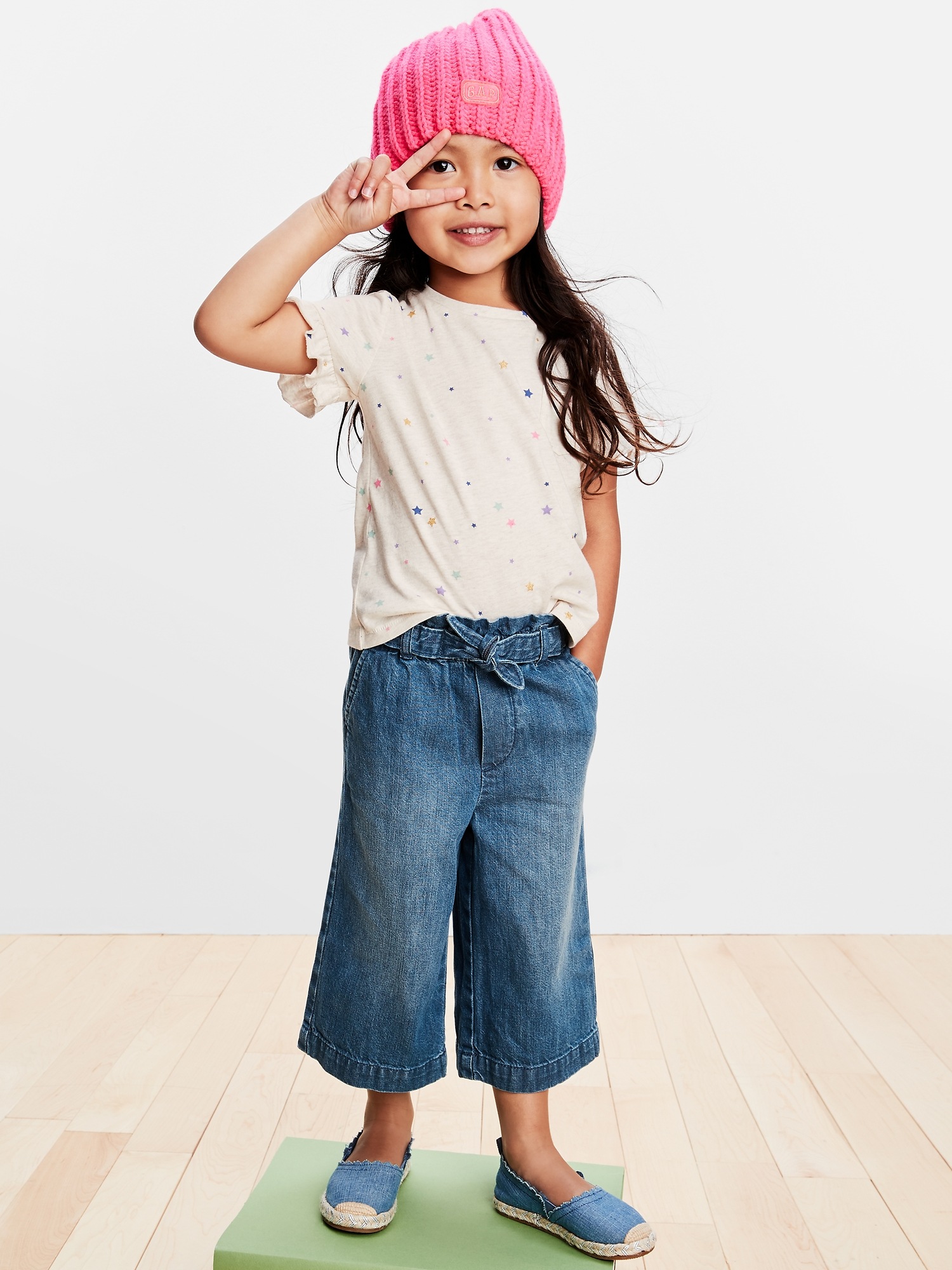 gap wide leg cropped jeans